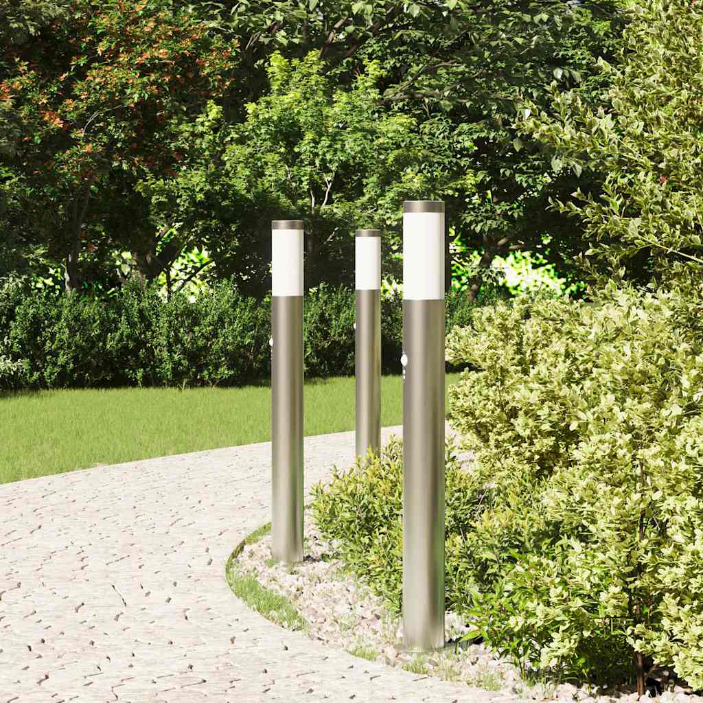 Anduriga pollarvalgustid 3 tk 80 cm roostevabast terasest IP44