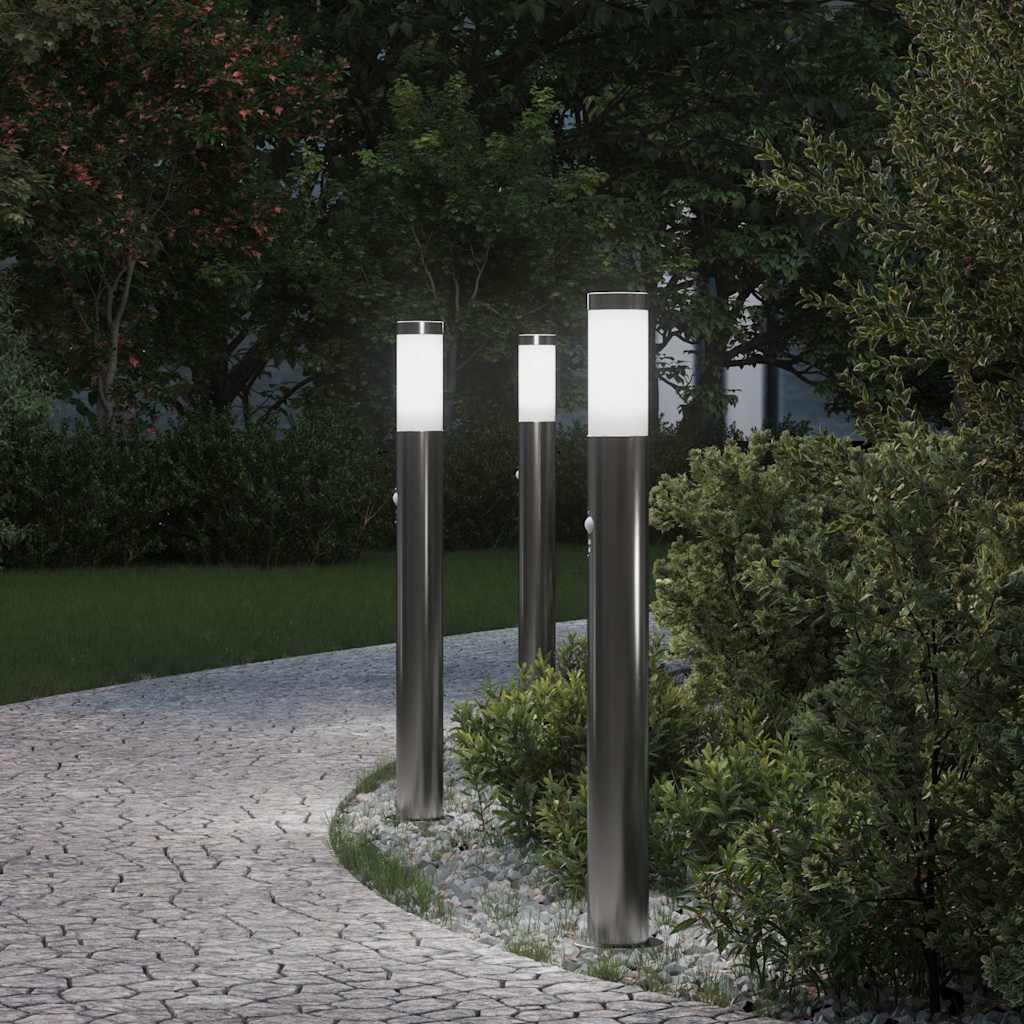 Anduriga pollarvalgustid 3 tk 80 cm roostevabast terasest IP44