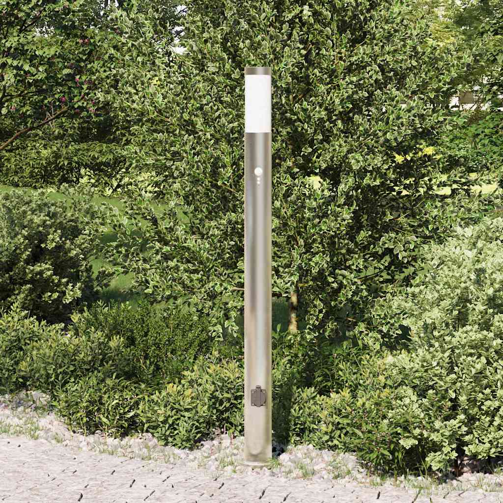 Anduri ja pistikupesaga pollarvalgusti 110 cm roostevaba teras IP44