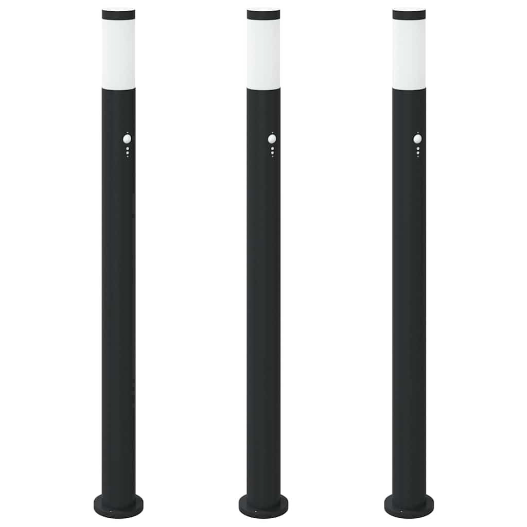 Anduriga pollarvalgustid 3 tk 110 cm roostevabast terasest IP44