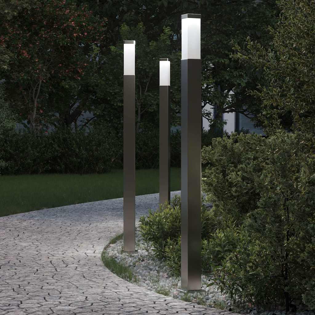 Pollarvalgustid 3 tk 110 cm roostevabast terasest IP44