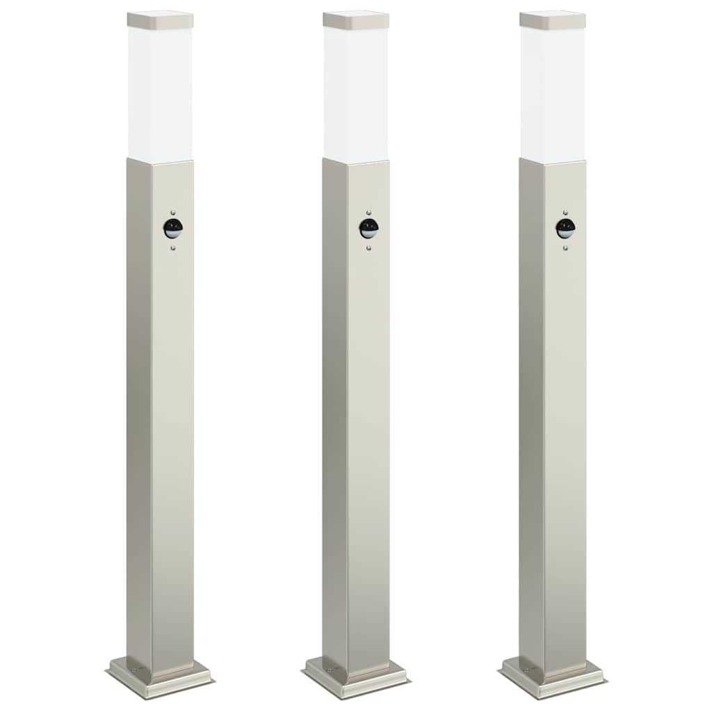 Anduriga postvalgustid 3 tk 80 cm roostevabast terasest IP44