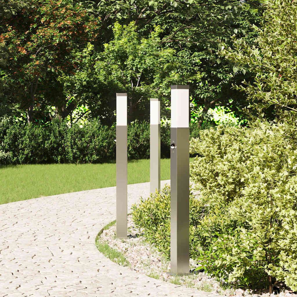 Anduriga postvalgustid 3 tk 80 cm roostevabast terasest IP44