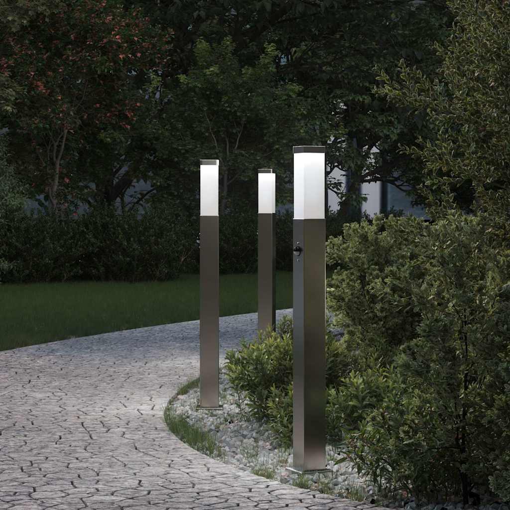 Anduriga postvalgustid 3 tk 80 cm roostevabast terasest IP44