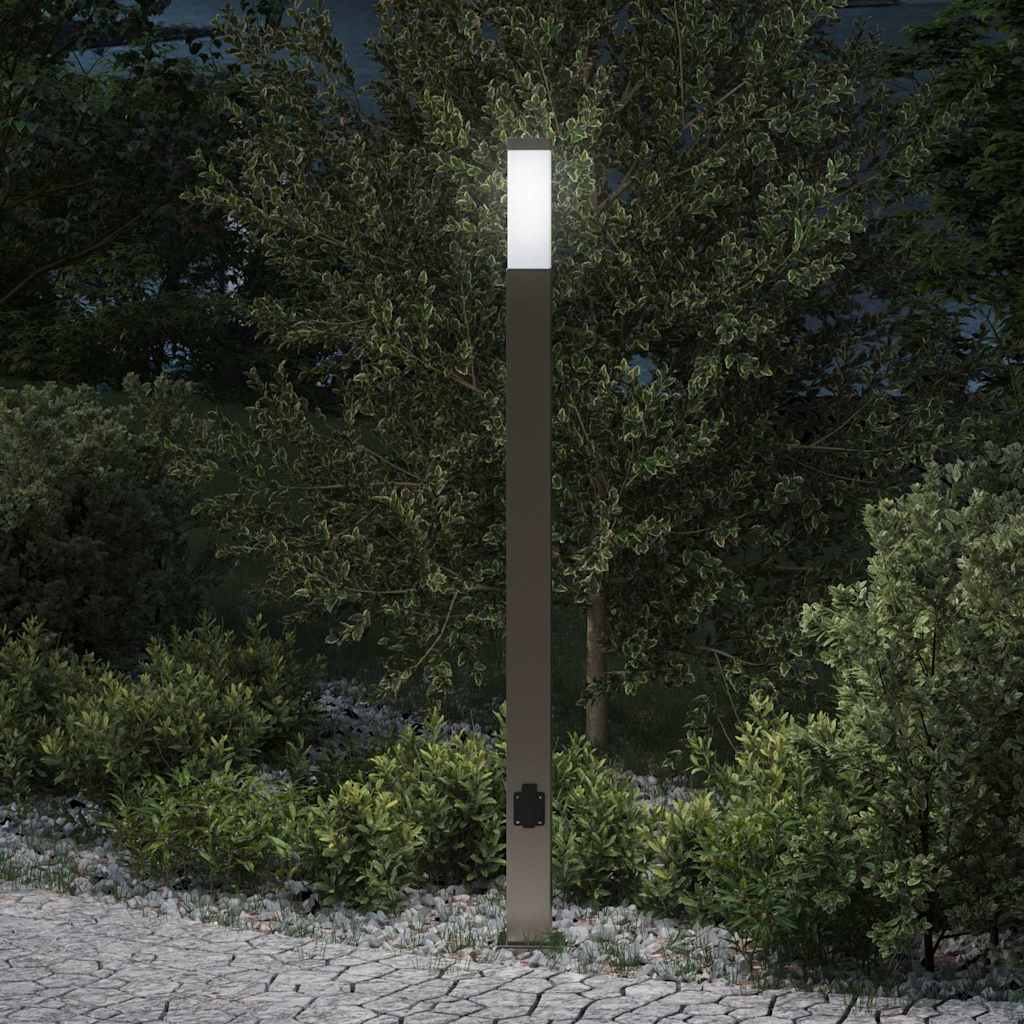 Pollarvalgusti pistikupesaga 110 cm roostevaba teras IP44