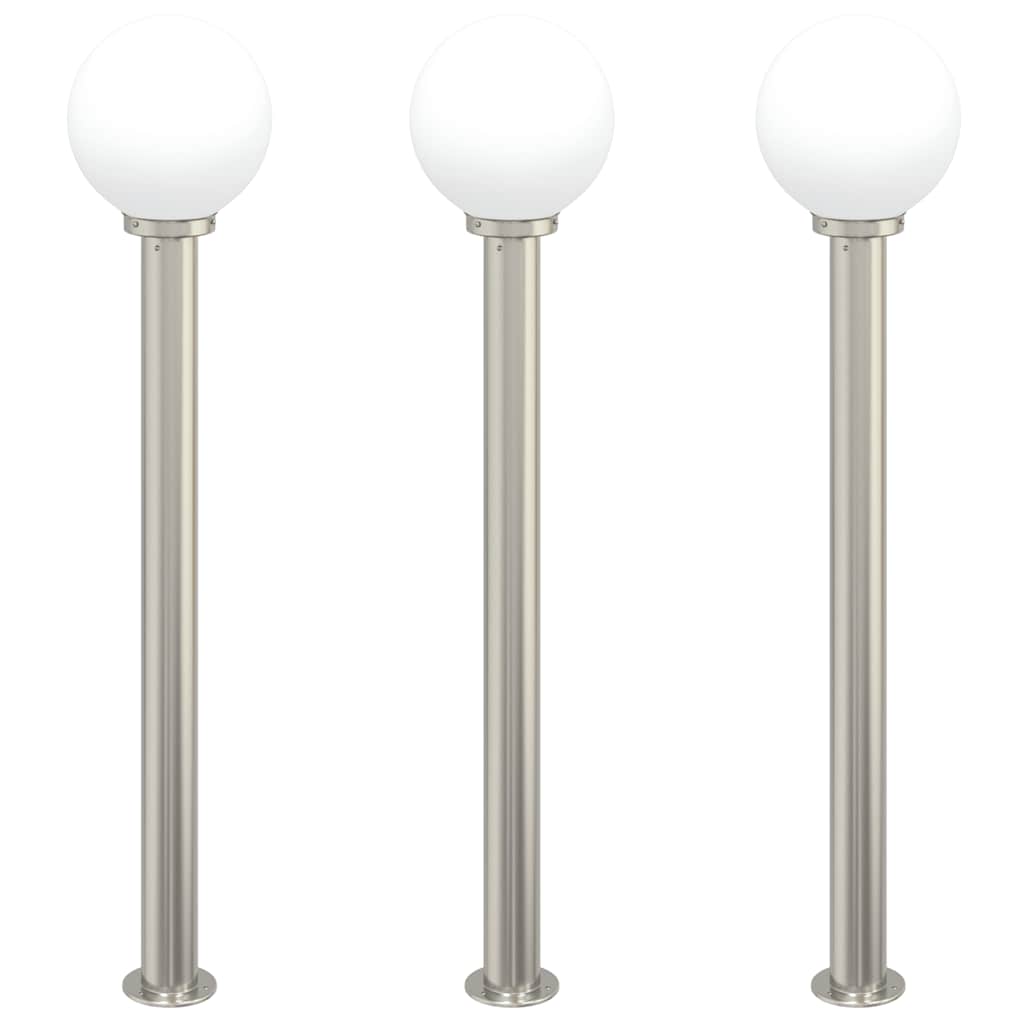 Pollarvalgustid 3 tk 120 cm roostevabast terasest IP44
