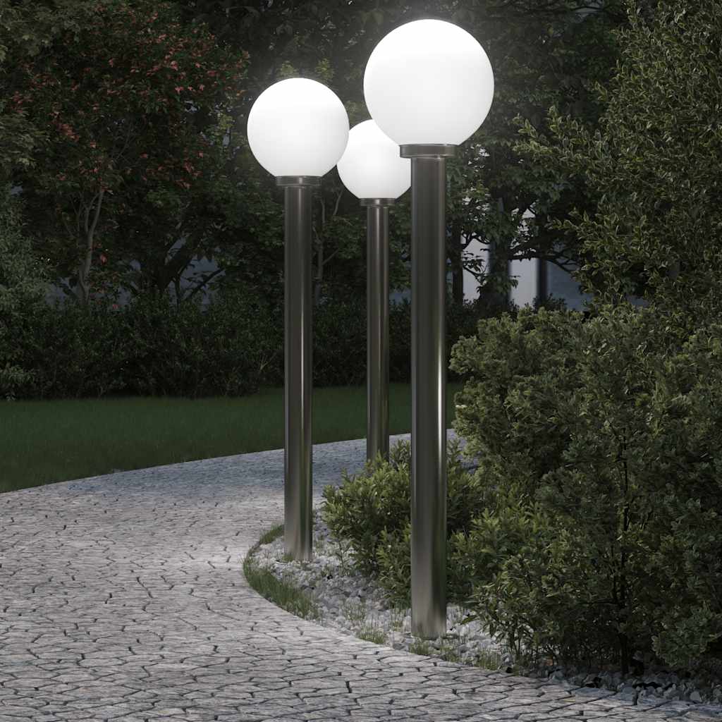 Pollarvalgustid 3 tk 120 cm roostevabast terasest IP44