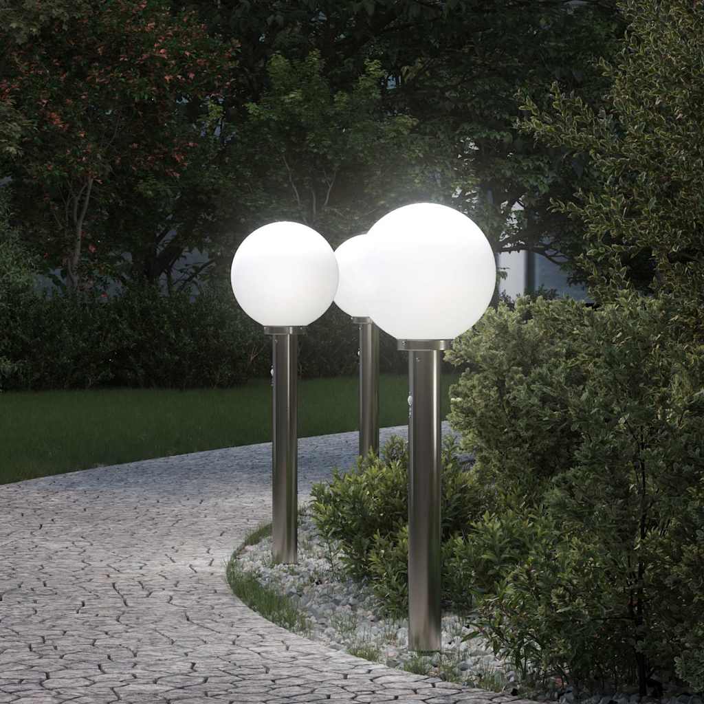 Anduriga postvalgustid 3 tk 80 cm roostevabast terasest IP44