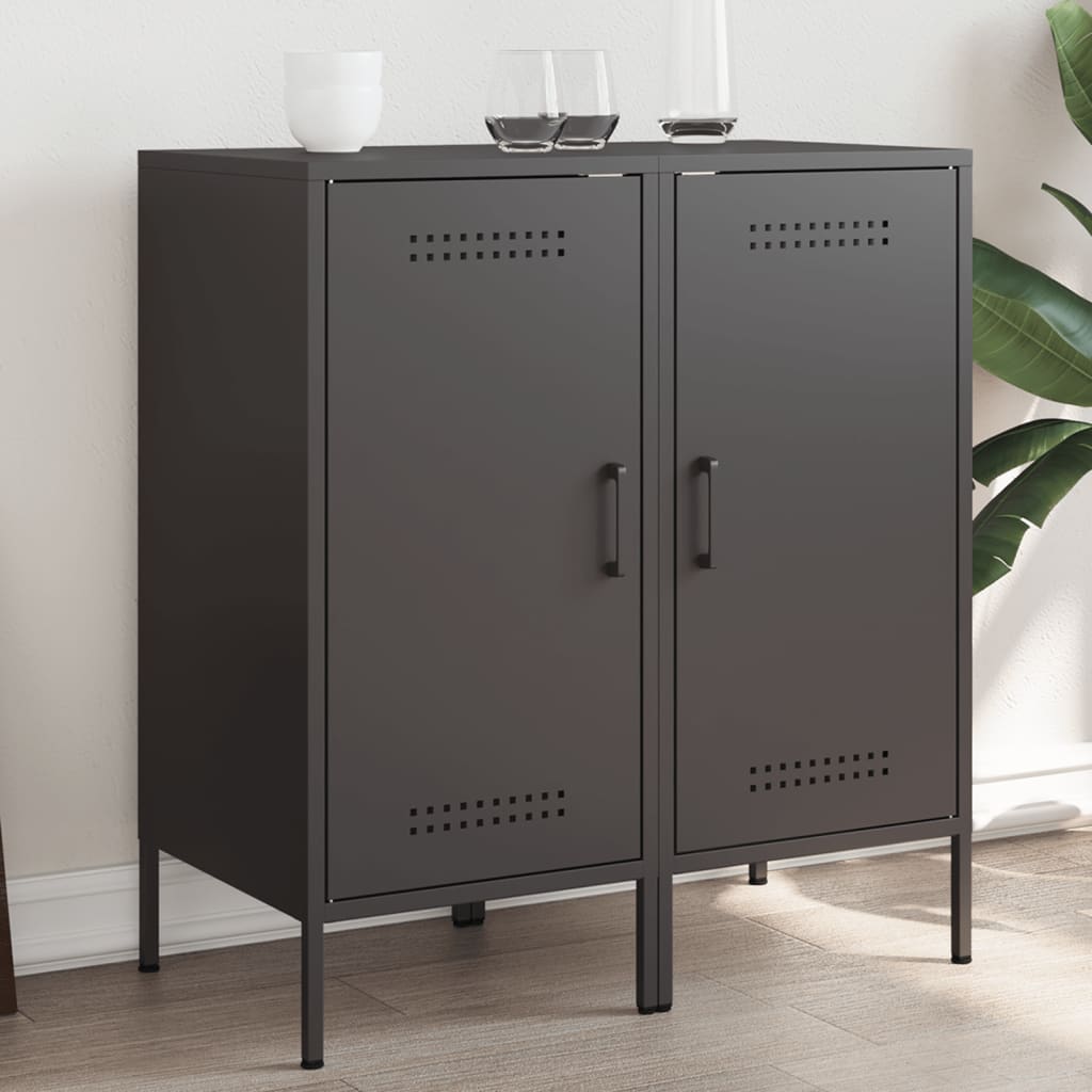 Puhvetkapid 2 tk, must, 36 x 39 x 79 cm, teras