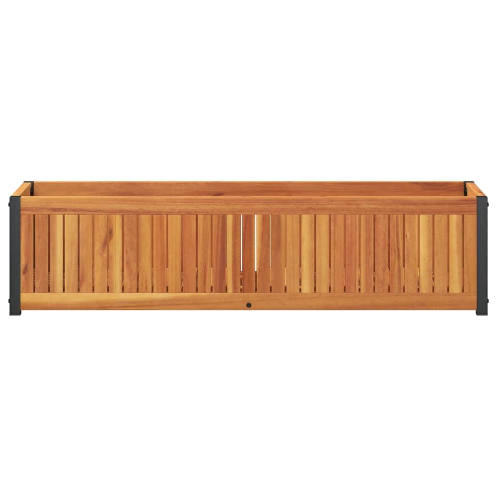 Aia taimekast, 110 x 30 x 27,5 cm, akaatsiapuit ja teras