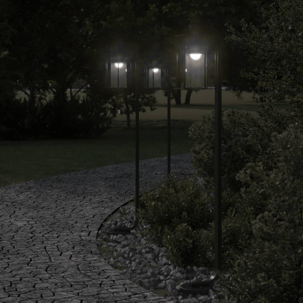 Õue lambipost, must, 100 cm, roostevaba teras