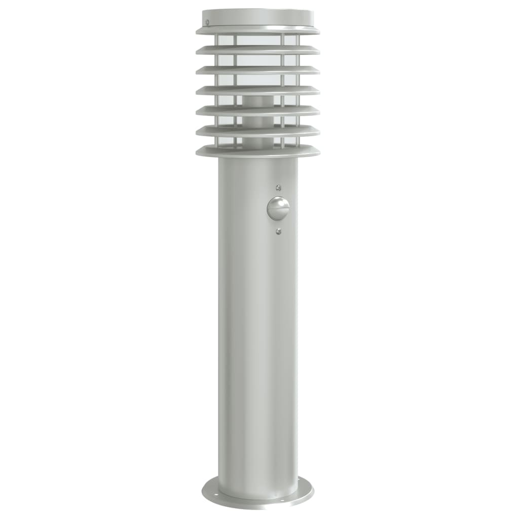 Anduriga õue lambipost, hõbedane, 60 cm, roostevaba teras