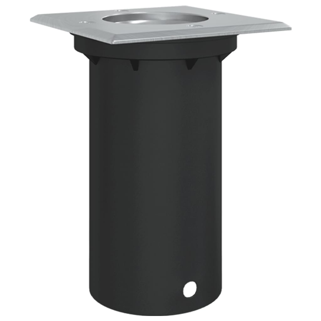 Süvistatav välivalgusti kandiline must 10,5x10,5 cm alumiinium