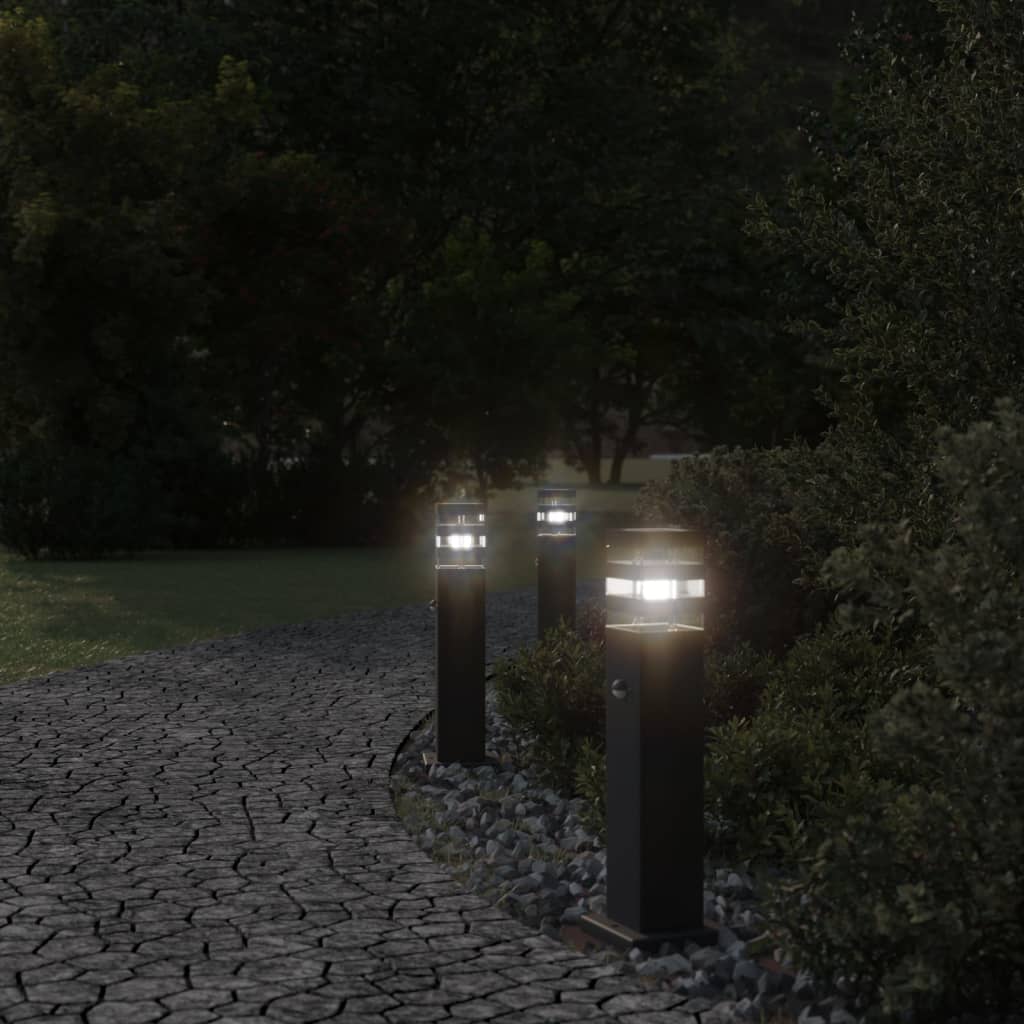 Anduriga aia lambipost, must, 50 cm, alumiinium