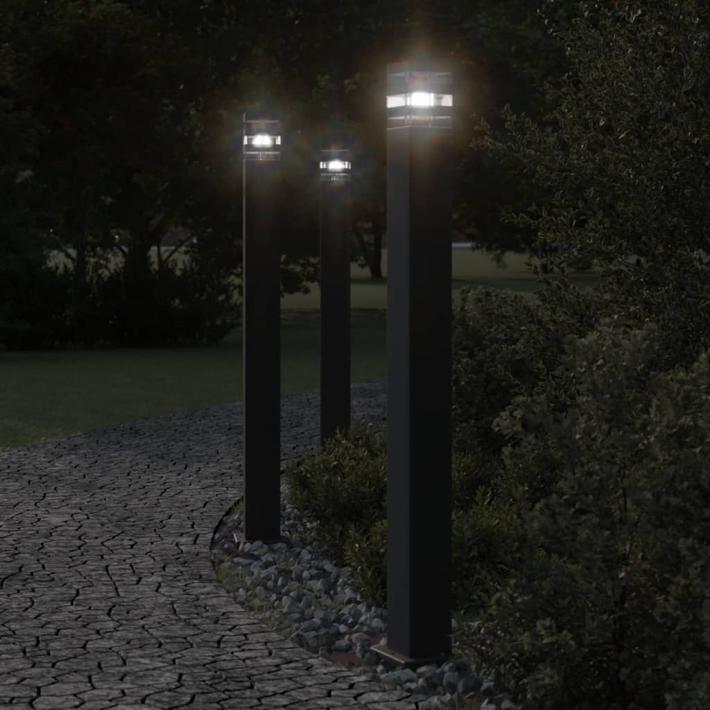 Anduriga aia lambipost, must, 110 cm, alumiinium