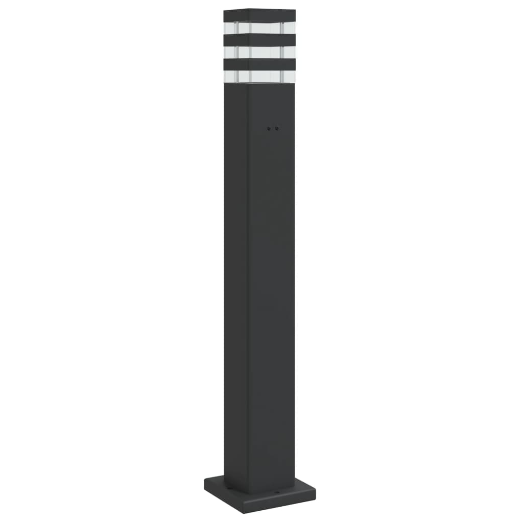 Pistikupesaga aia lambipost, must, 80 cm, alumiinium