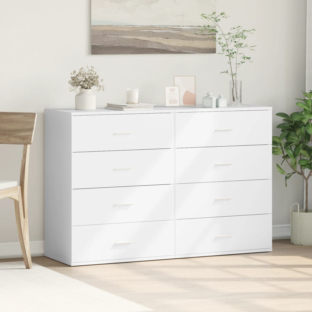 Puhvetkapid 3 tk, valge, 60x39x80 cm, tehispuit