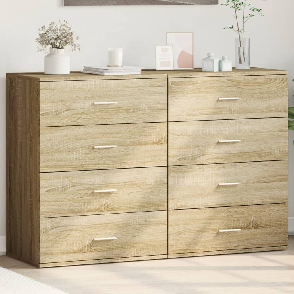 Puhvetkapid 2 tk, Sonoma tamm, 60x39x80 cm, tehispuit