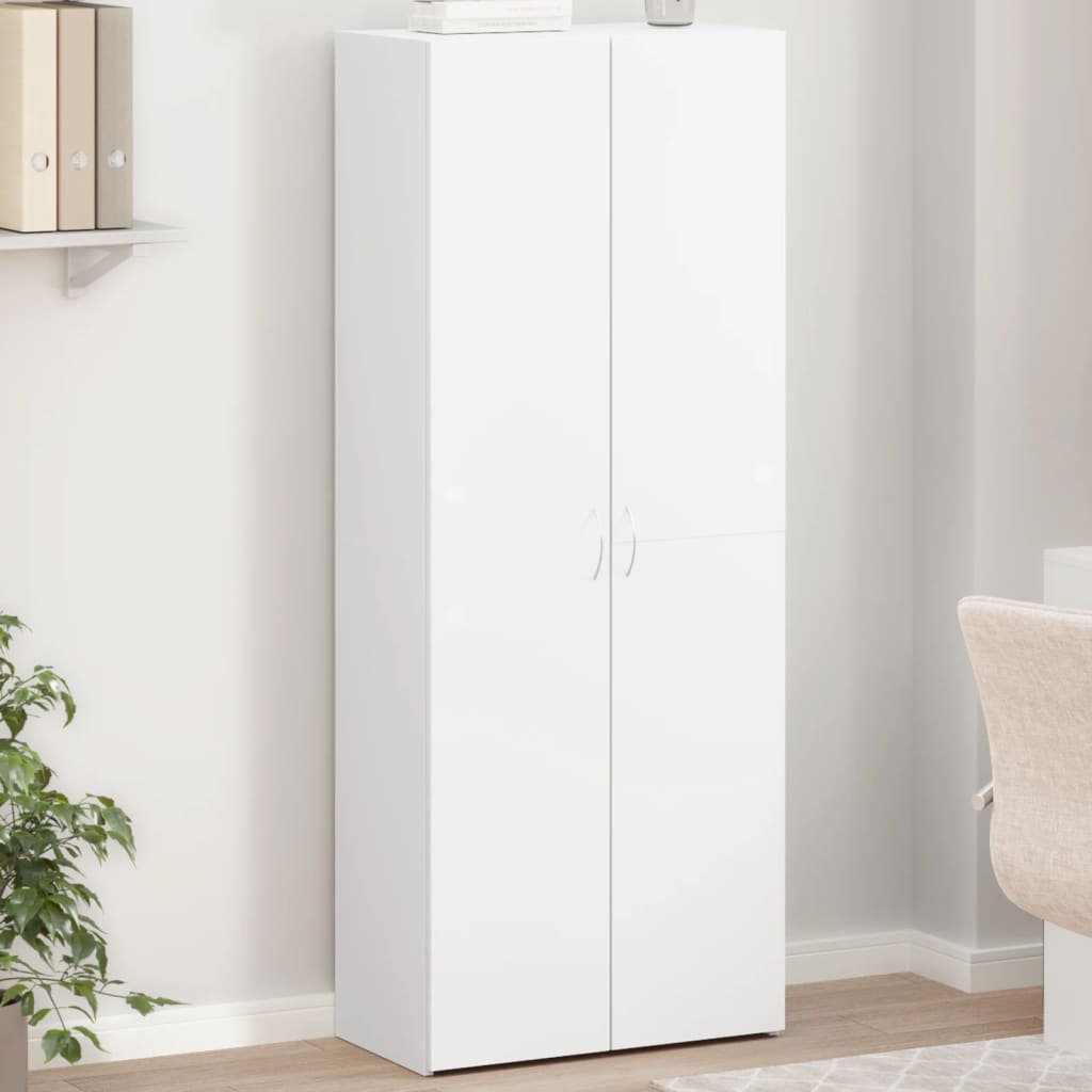 Dokumendikapp, valge, 60x32x115 cm, tehispuit