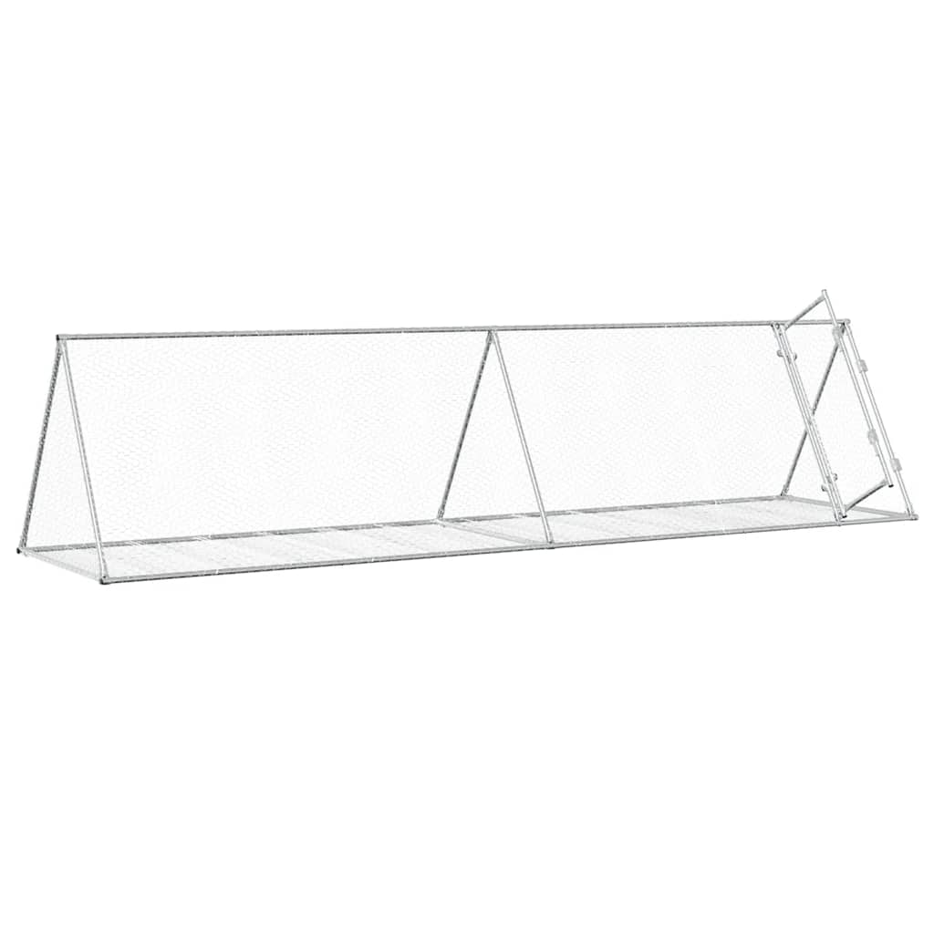 Küülikupuur, hõbedane, 400 x 105 x 91 cm, tsingitud teras