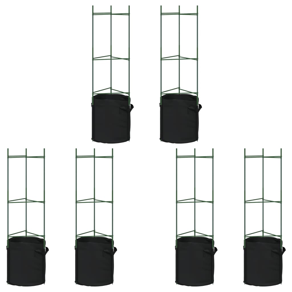 Tomatitaime tugi koos taimekotiga 6 tk, 116 cm, teras ja PP