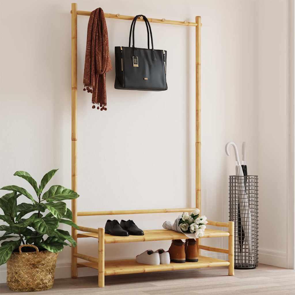 Riiulitega riidenagi, 103 x 40 x 183 cm, bambus