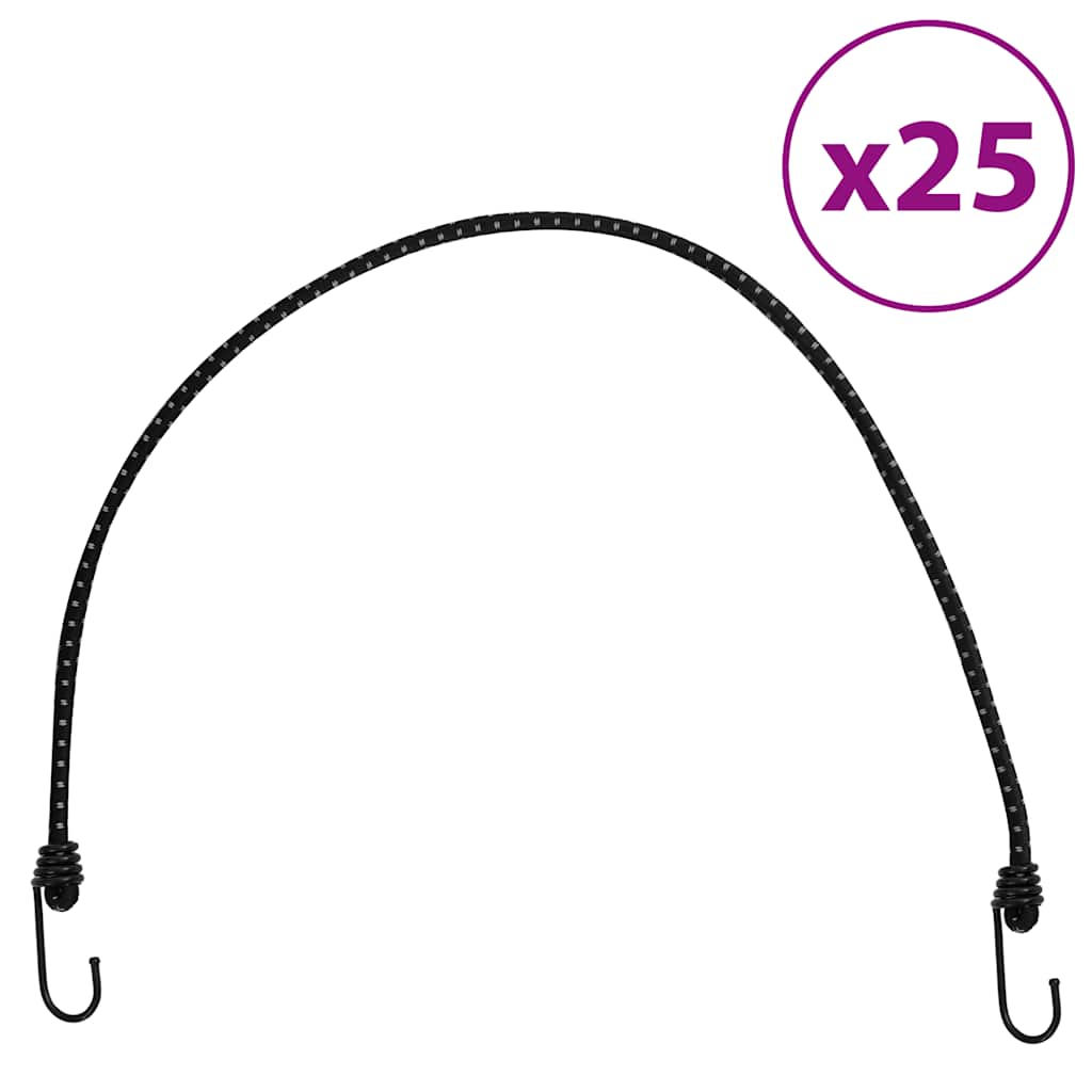 Bungee nöör helkurribade ja konksudega 10 tk, 88 cm