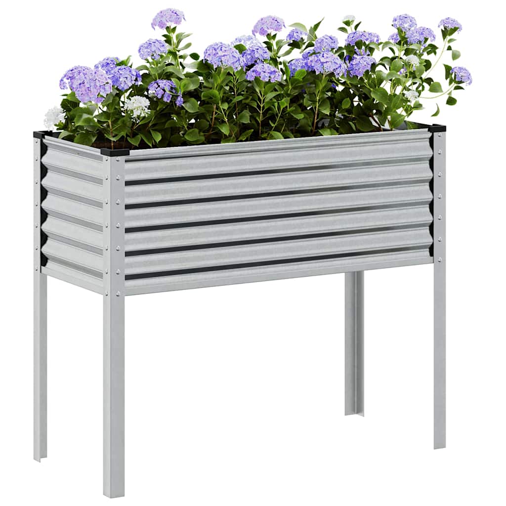 Aia lillekast 100 x 45 x 90 cm tsingitud terasest