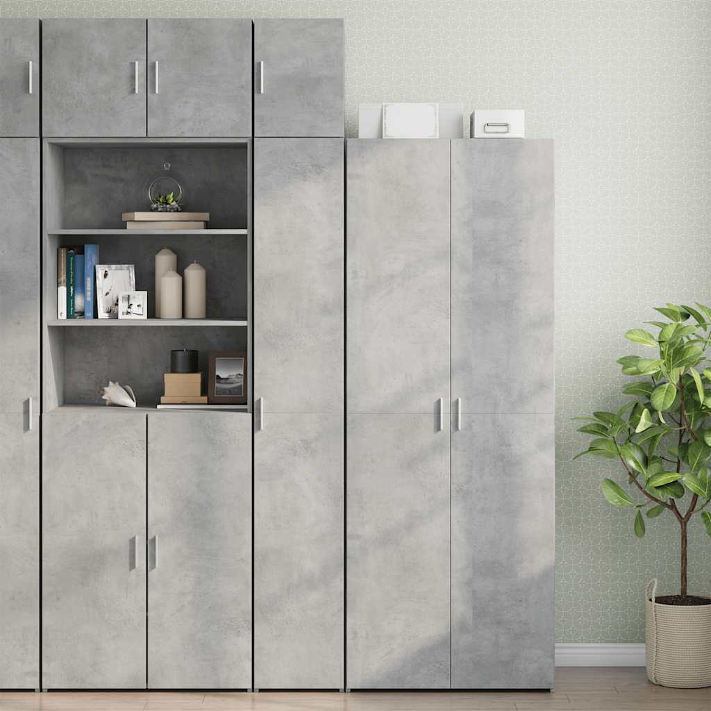 Kitsas hoiukapp, betoonhall, 30 x 42,5 x 225 cm, tehispuit