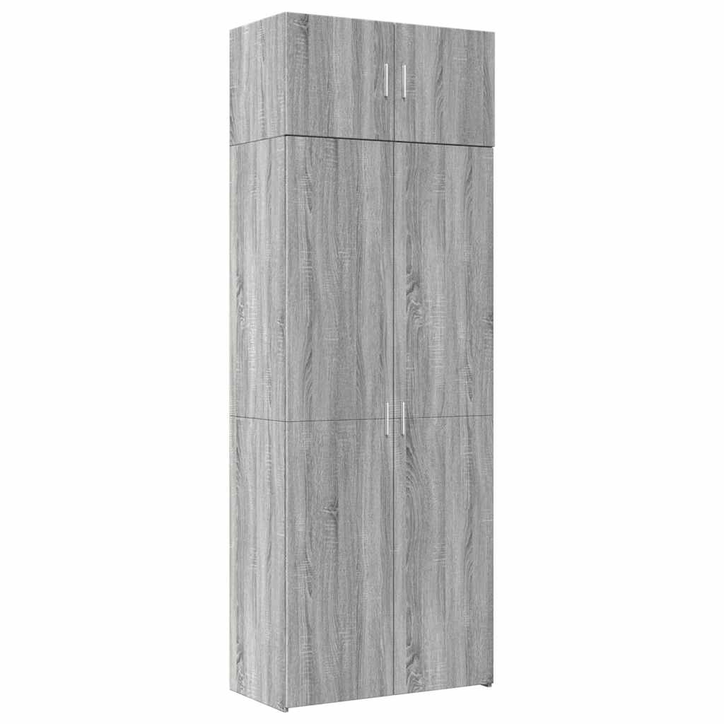Hoiukapp, hall Sonoma tamm, 80 x 42,5 x 225 cm, tehispuit