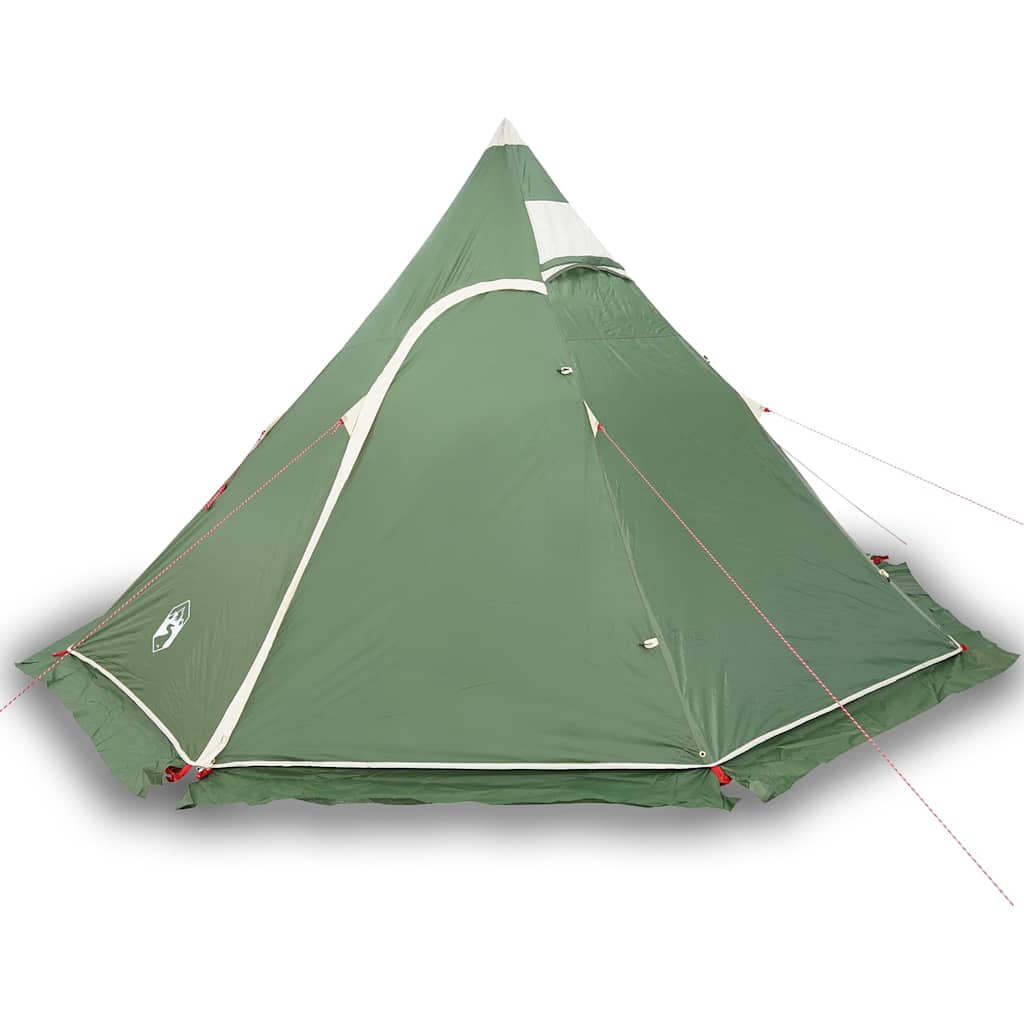 Matkatelk 5 inimesele, tipi, roheline, veekindel