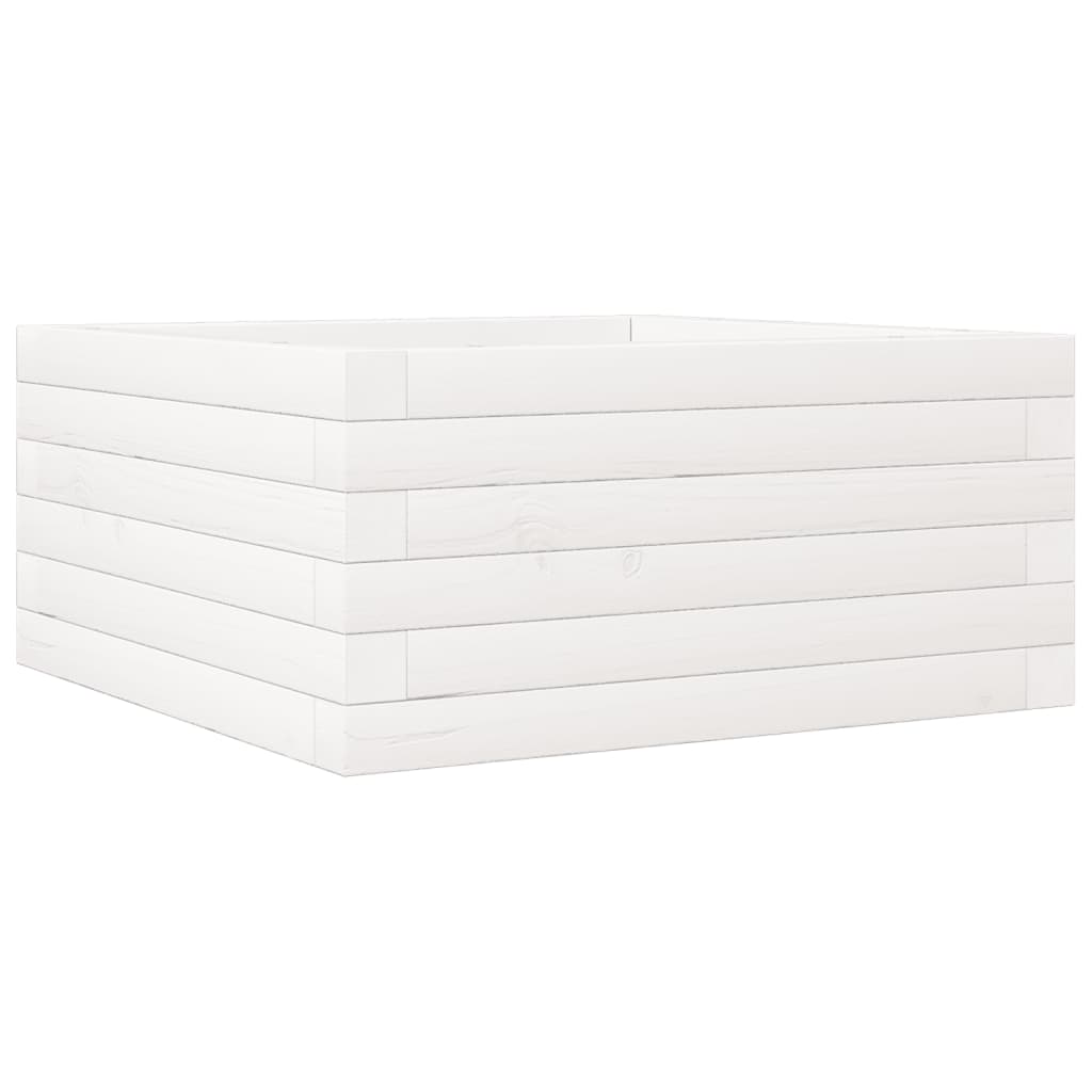 Aia taimekast, valge, 50 x 50 x 23 cm, männipuit