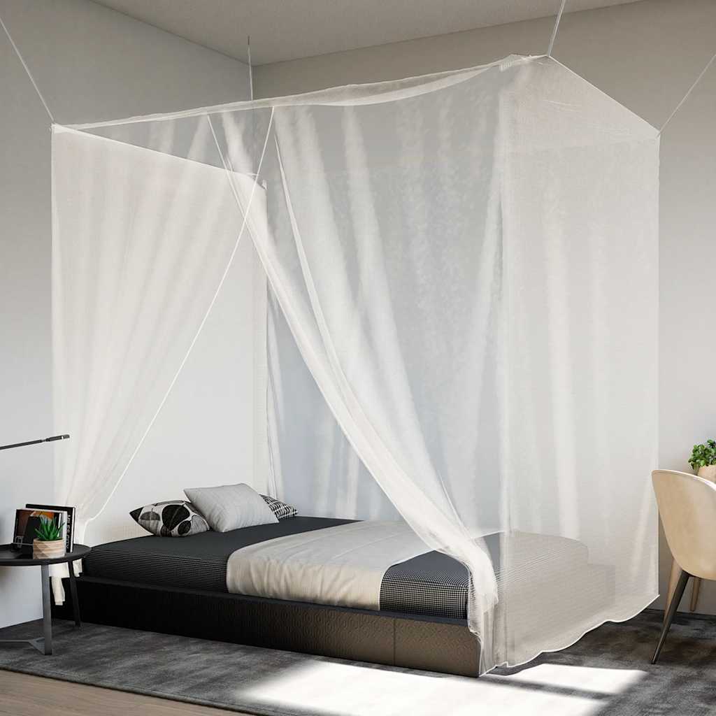Rippuv sääsevõrk 156 võrgusilma valge 220x100x150 cm
