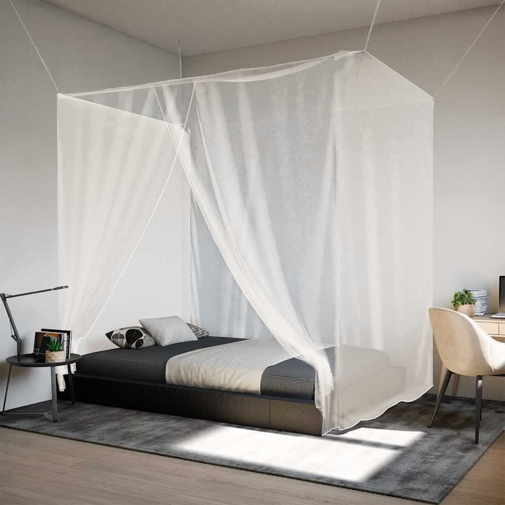 Rippuv sääsevõrk 156 võrgusilma valge 220x120x150 cm