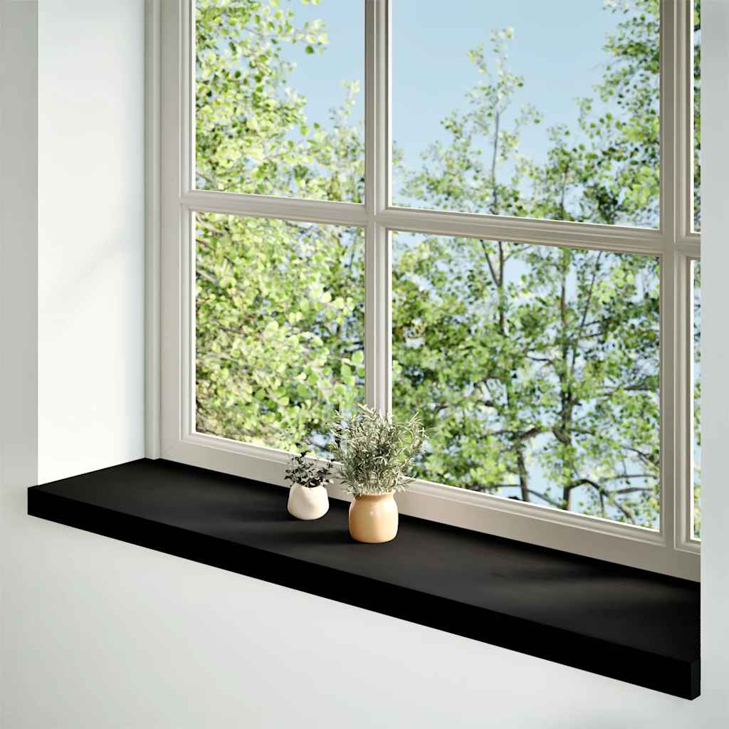 Aknalauad 2 tk, pruunmust, 100 x 25 x 2 cm, toekas tammepuit