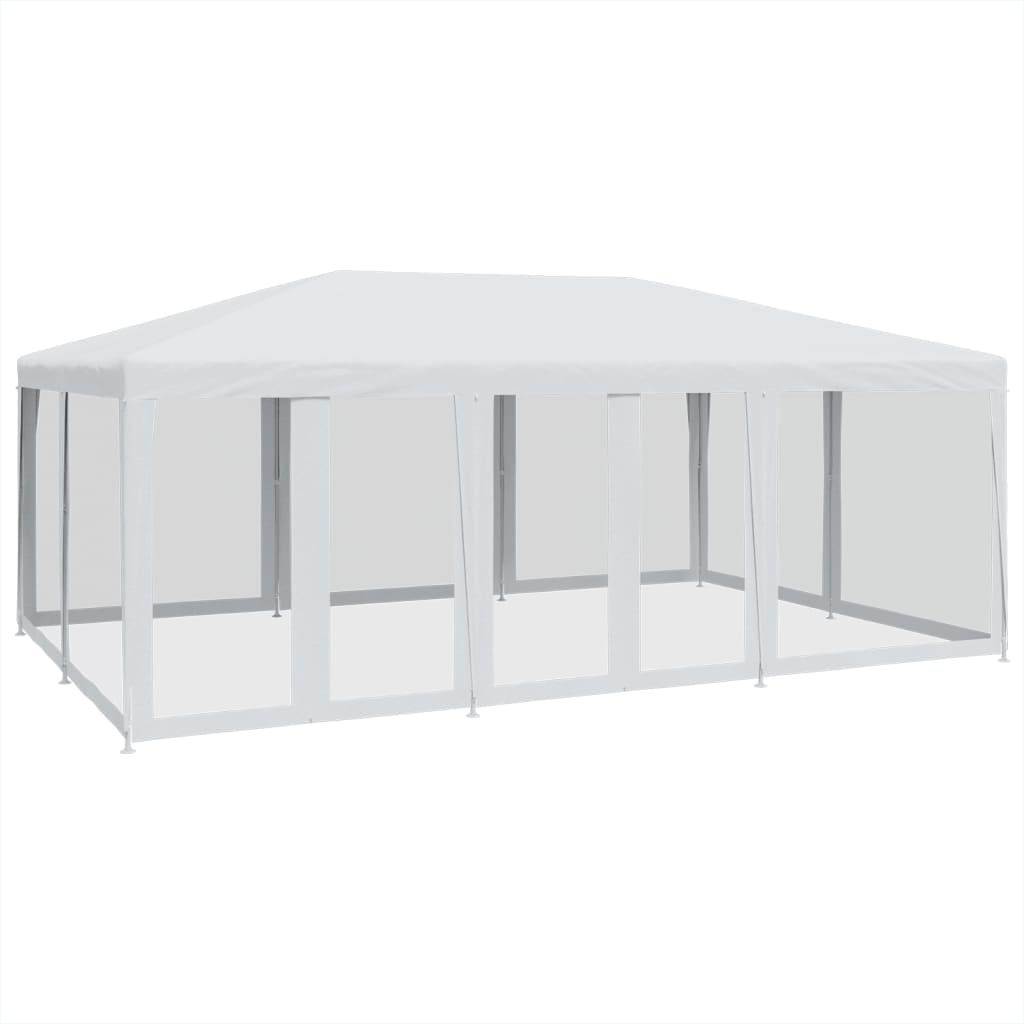 Peotelk 10 võrgust külgseinaga, valge, 6x4 m HDPE