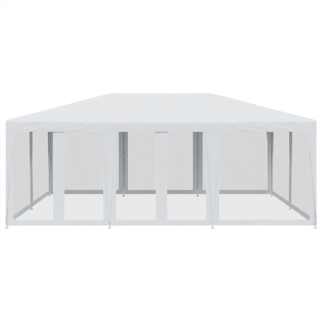 Peotelk 10 võrgust külgseinaga, valge, 6x4 m HDPE