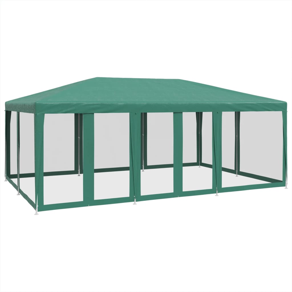 Peotelk 10 võrgust külgseinaga, roheline, 6x4 m HDPE