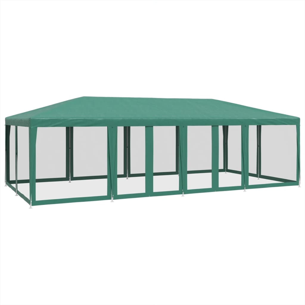Peotelk 12 võrgust külgseinaga, roheline, 8x4 m HDPE