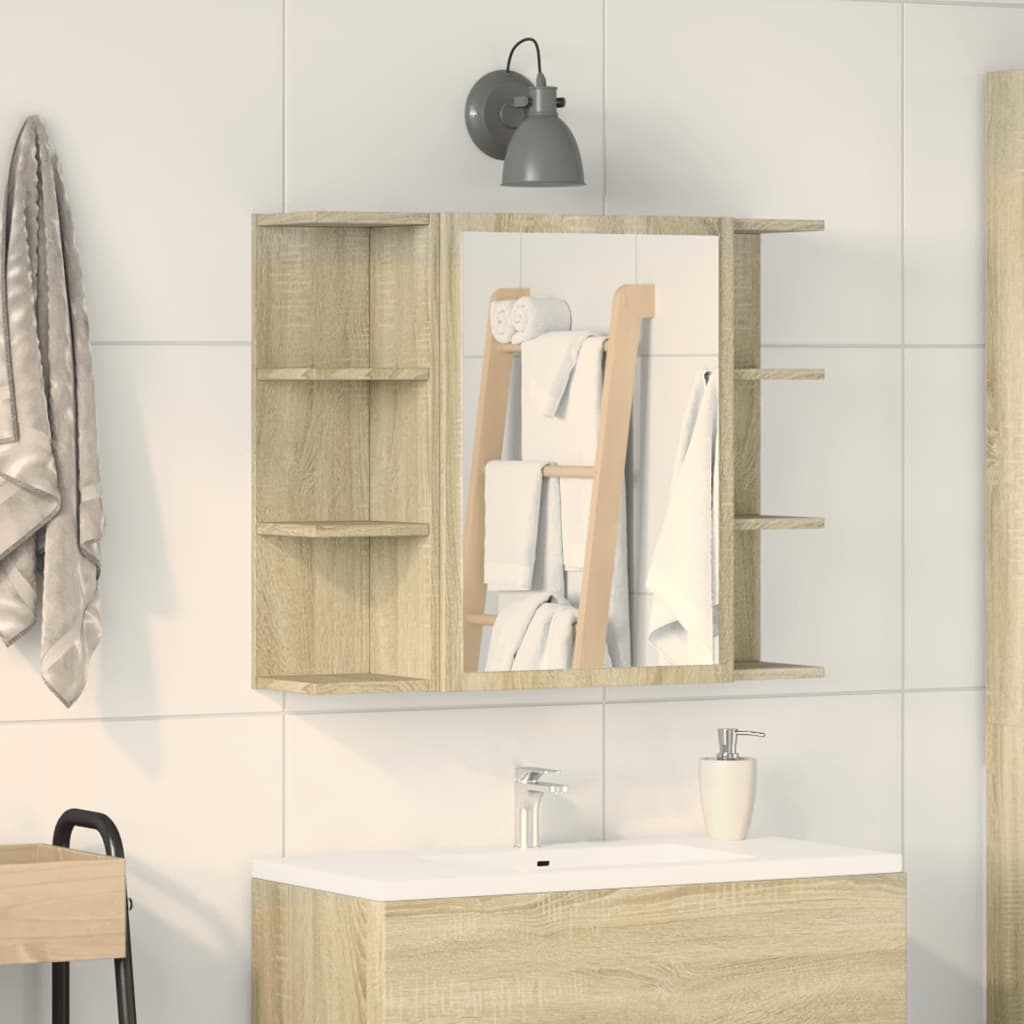Vannitoa peeglikapp Sonoma tamm 80x20,5x64 cm tehispuit