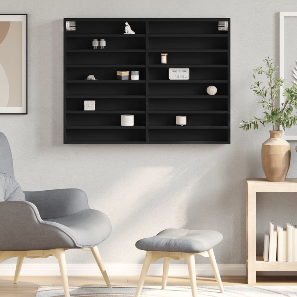 Vitriinkapp, must, 100x8,5x75 cm, tehispuit