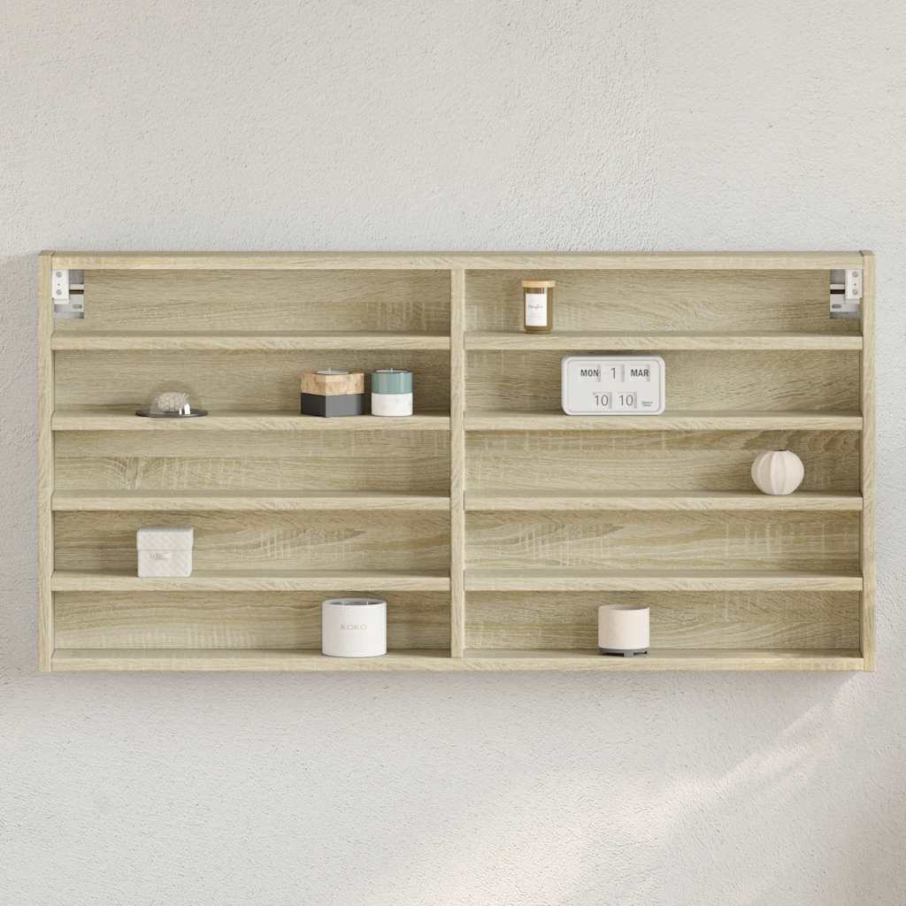 Vitriinkapp, Sonoma tamm, 100x8,5x50 cm, tehispuit
