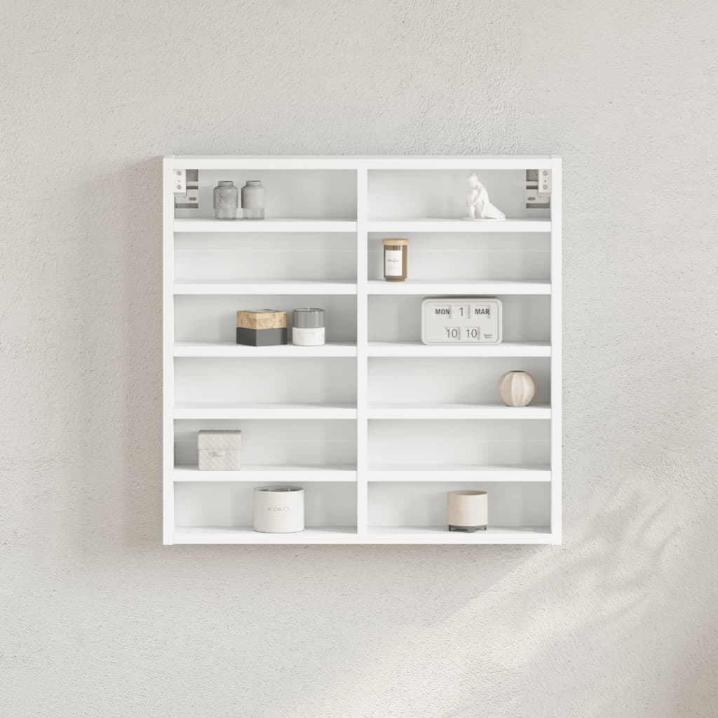 Vitriinkapp, valge, 60 x 8,5 x 58 cm, tehispuit
