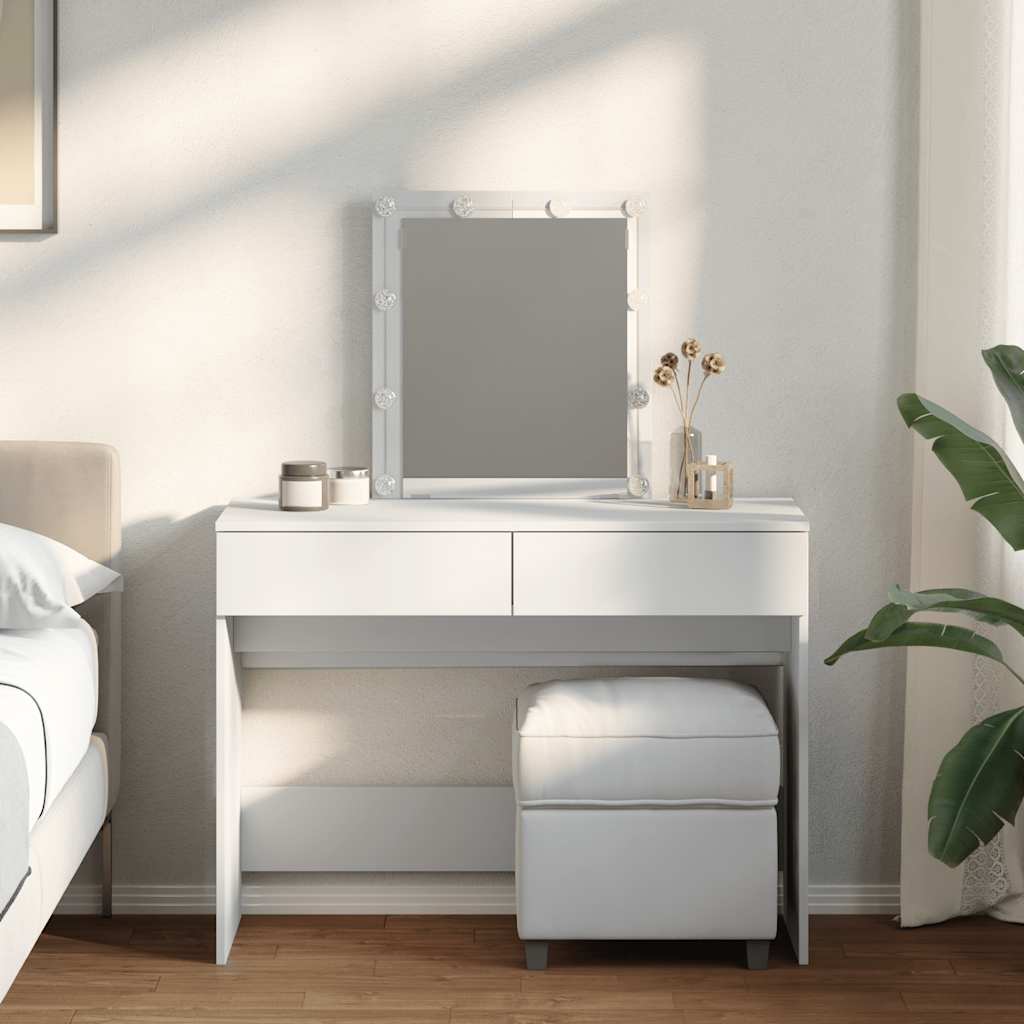 Tualettlaud LEDiga, valge, 100 x 40 x 130 cm