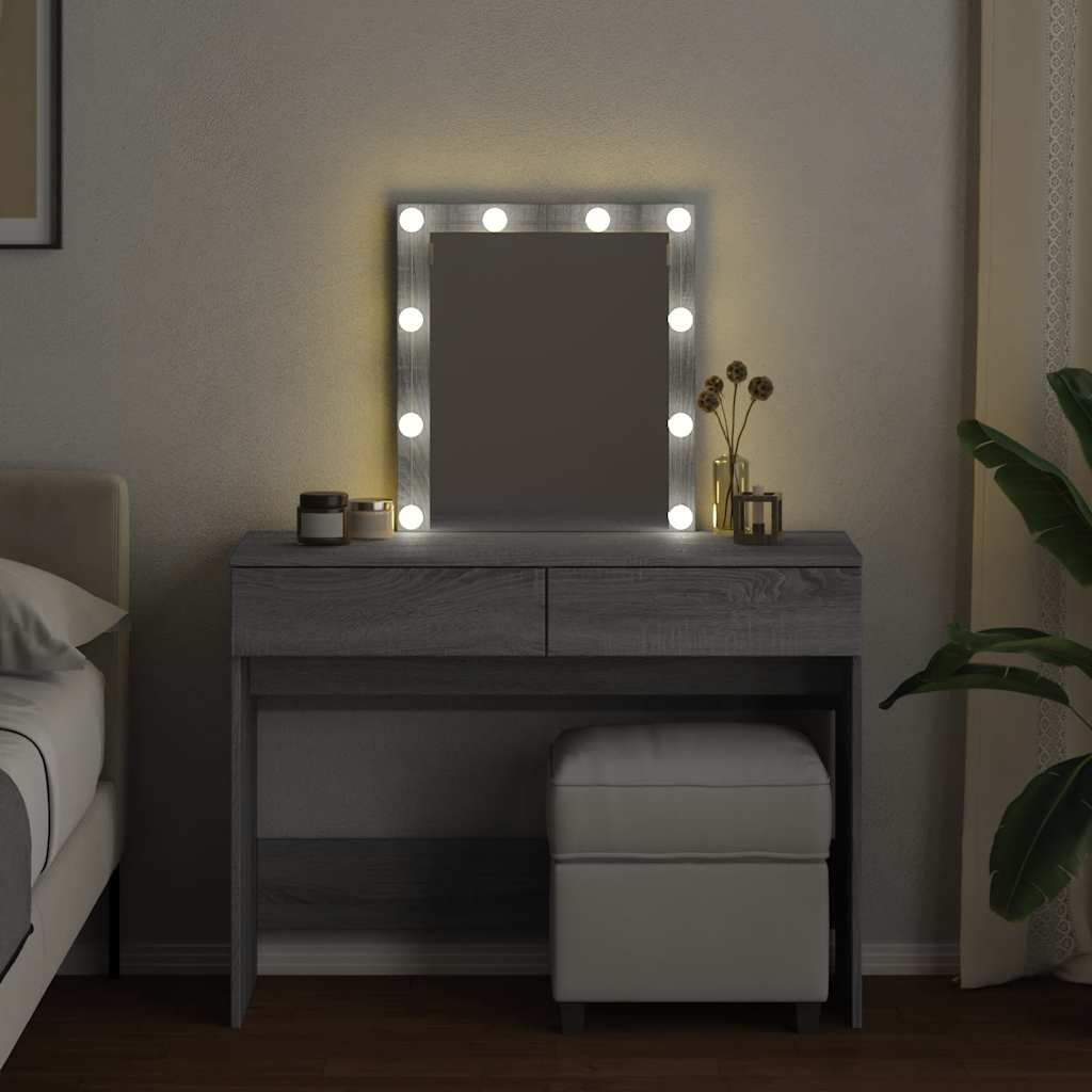 Tualettlaud LEDiga, hall Sonoma tamm, 100 x 40 x 130 cm