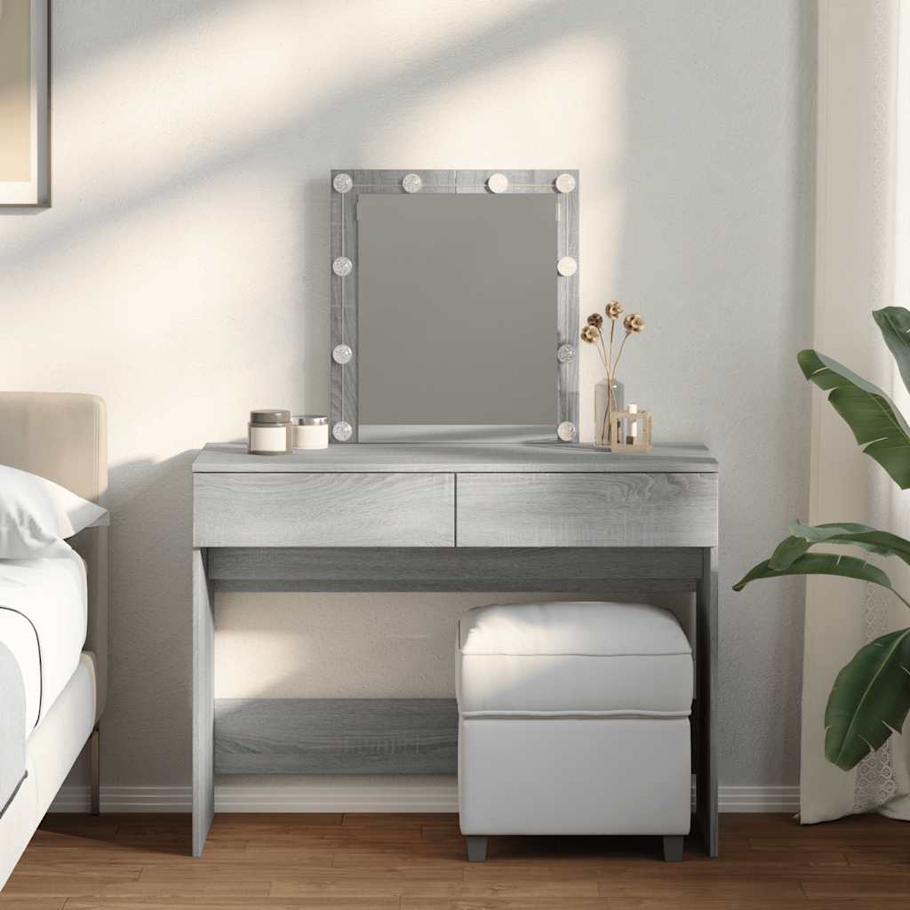 Tualettlaud LEDiga, hall Sonoma tamm, 100 x 40 x 130 cm