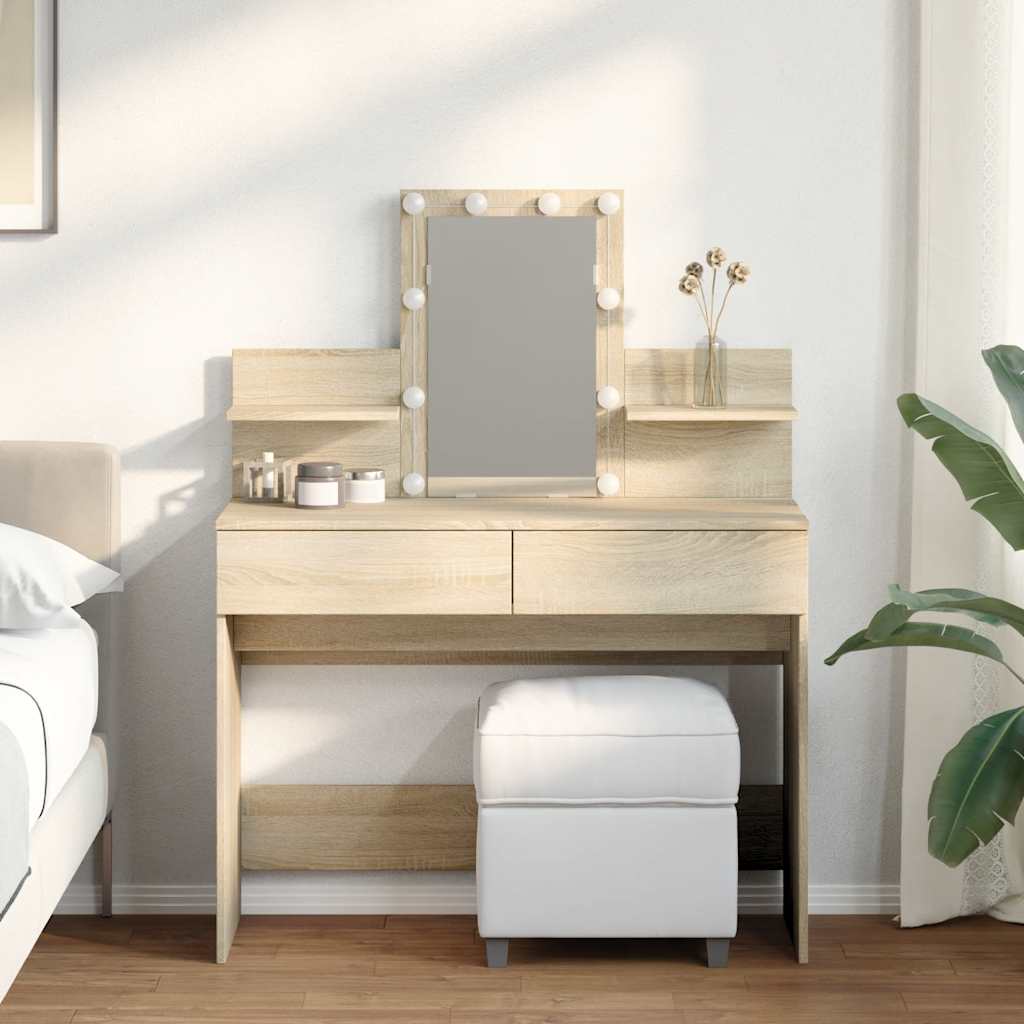 Tualettlaud LEDiga, Sonoma tamm, 100 x 40 x 130 cm