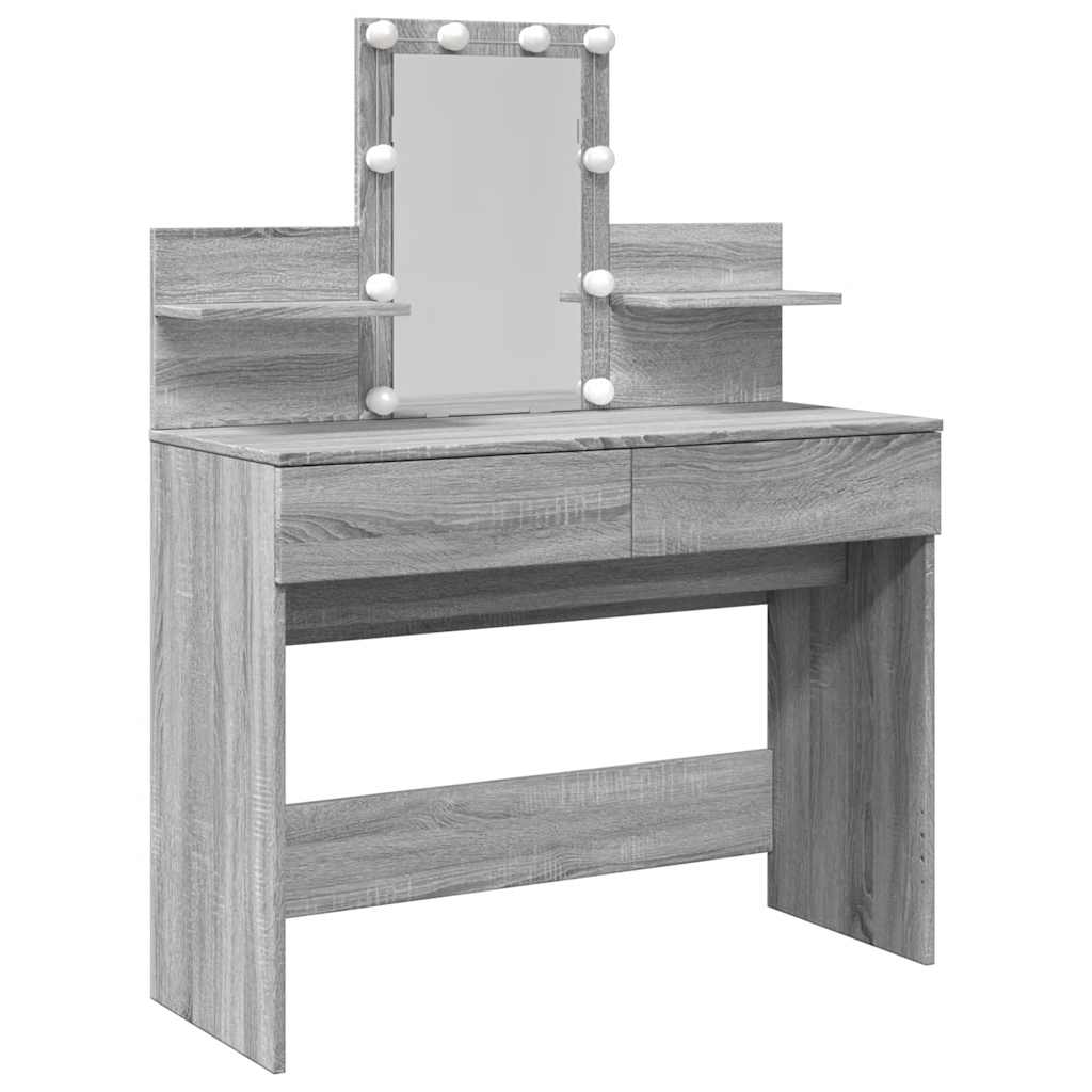 Tualettlaud LEDiga, hall Sonoma tamm, 100 x 40 x 130 cm