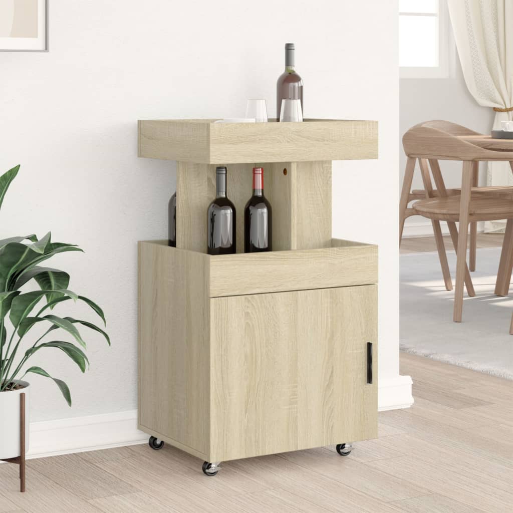 Baarikäru Sonoma tamm 50x41x89 cm tehispuit
