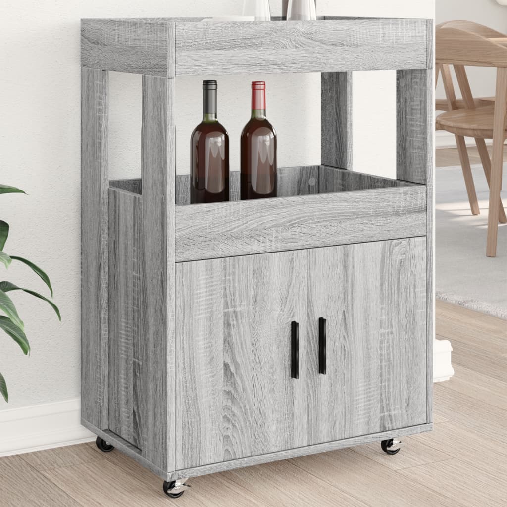 Baarikäru hall Sonoma tamm 60x39,5x89 cm tehispuit